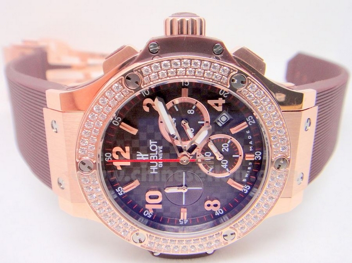 LADIES HUBLOT BIG BANG CAPPUCCINO WATCH - ROSE GOLD
